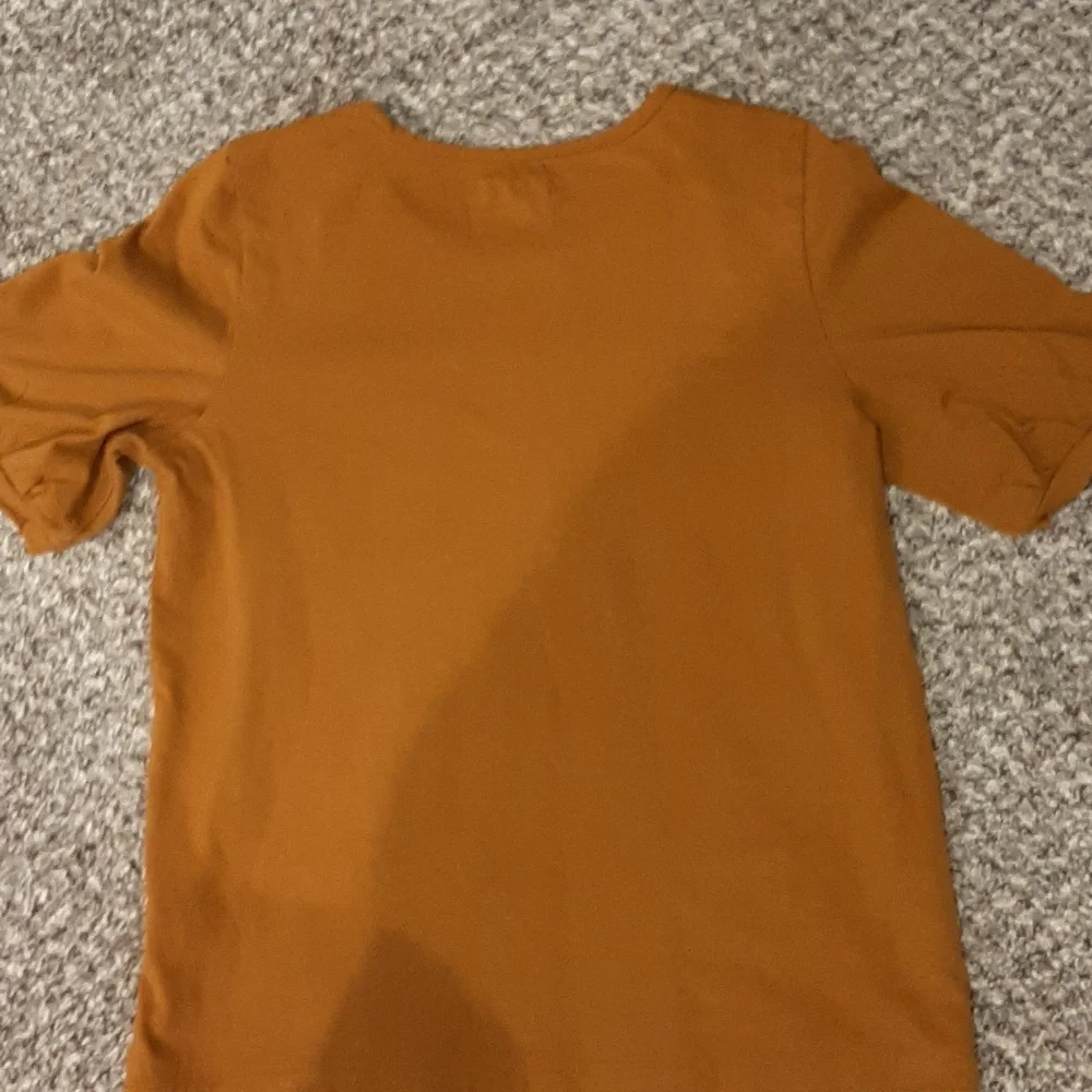 Madewell Brown Mustard Puff Sleeve Top - Picture 5 of 5